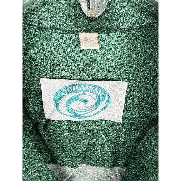 Men Graphic Coral Reef Shirt Button Front XL Tropical Fish Hawaiian 100% Cotton - Picture 10 of 11